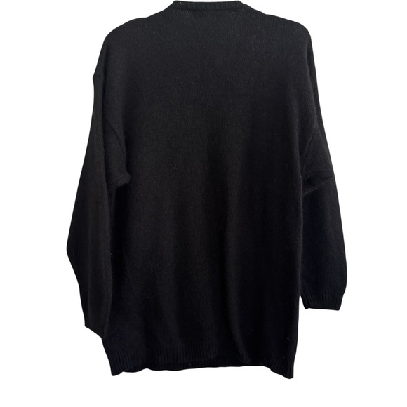 VTG IB Diffusion Black Knit Sweater Embellished Beaded Silk Angora S - Picture 5 of 7